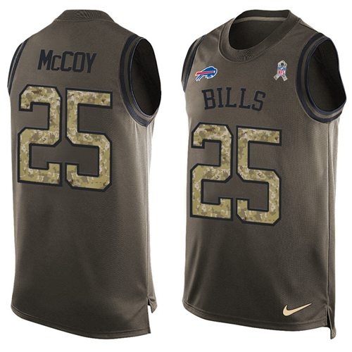 Nike Bills #25 LeSean McCoy Green Men's Stitched NFL Limited Salute To Service Tank Top Jersey - Click Image to Close